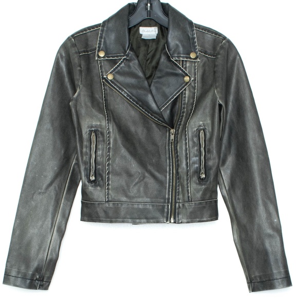 Charlotte Russe Jackets & Blazers - Charlotte Russe Jacket Faux Leather Moto Zip C1